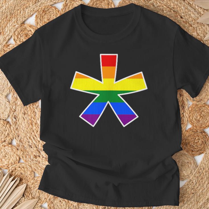 Gendersternchen Lgbtq Genderstern T-Shirt Geschenke für alte Männer