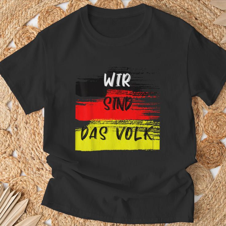 With German Flag Wir Sind Das Volk Gray T-Shirt Geschenke für alte Männer