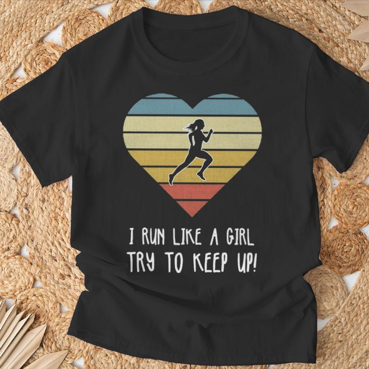 Girls Cross Country Running T-Shirt Gifts for Old Men