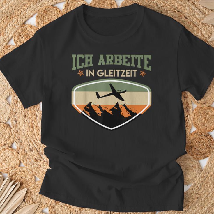 Glider Arbeite In Gleitzeit Pilot Glider T-Shirt Geschenke für alte Männer