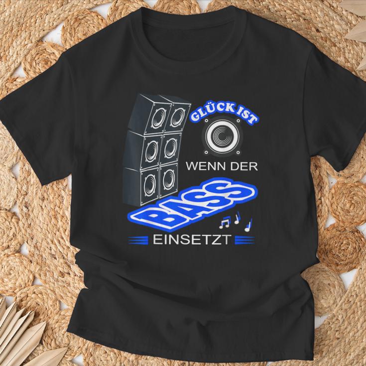 Glück Ist Wenn Der Bass Insert T-Shirt Geschenke für alte Männer