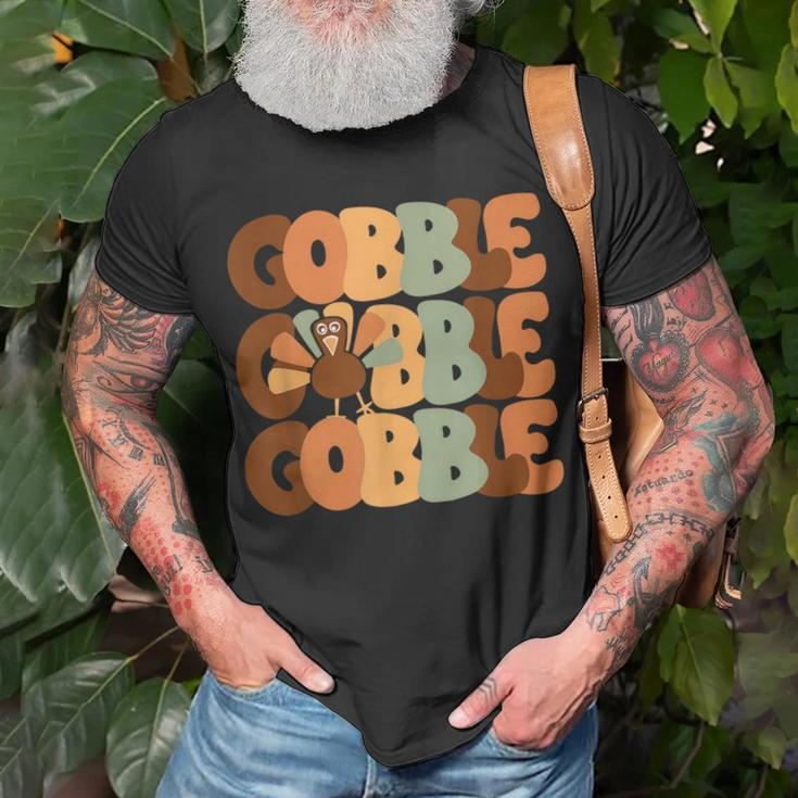Gobble Turkey Day Happy Thanksgiving T-Shirt Gifts for Old Men