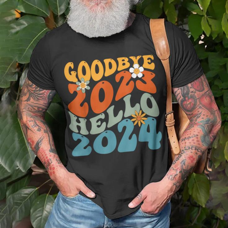 Goodbye 2023 Hello 2024 Happy New Year T-Shirt Gifts for Old Men