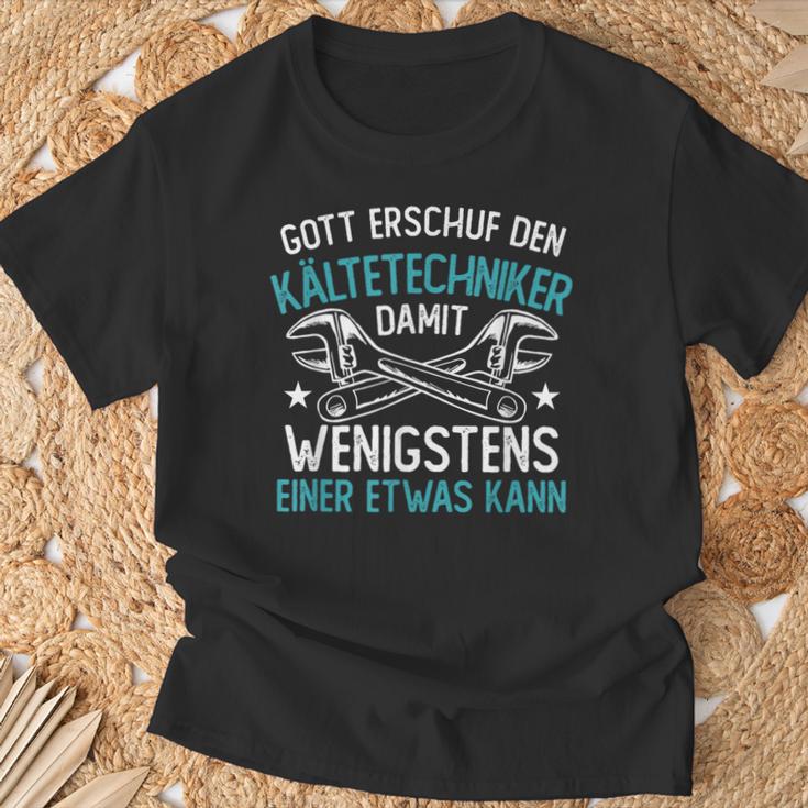 Gott Erschuf Den Kalttechnik Gott T-Shirt Geschenke für alte Männer