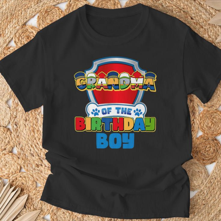 Grandma Of The Birthday Boy Dog Paw Family Matching T-Shirt Gifts for Old Men