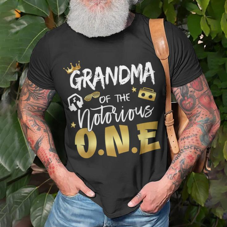 Grandma Of The Notorious One 1St Birthday School Hip Hop T-Shirt Gifts for Old Men