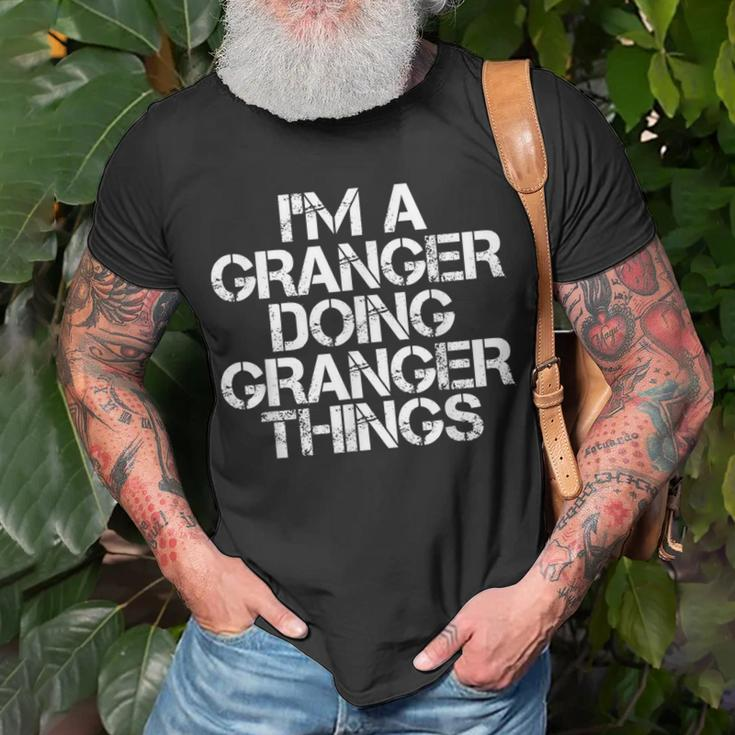 Granger Surname Family Tree Birthday Reunion Idea T-Shirt Gifts for Old Men