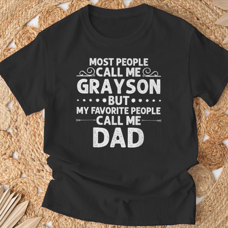 Grayson Geschenk Name Lustigeratertag Personalisiert Männer Papa T-Shirt Geschenke für alte Männer