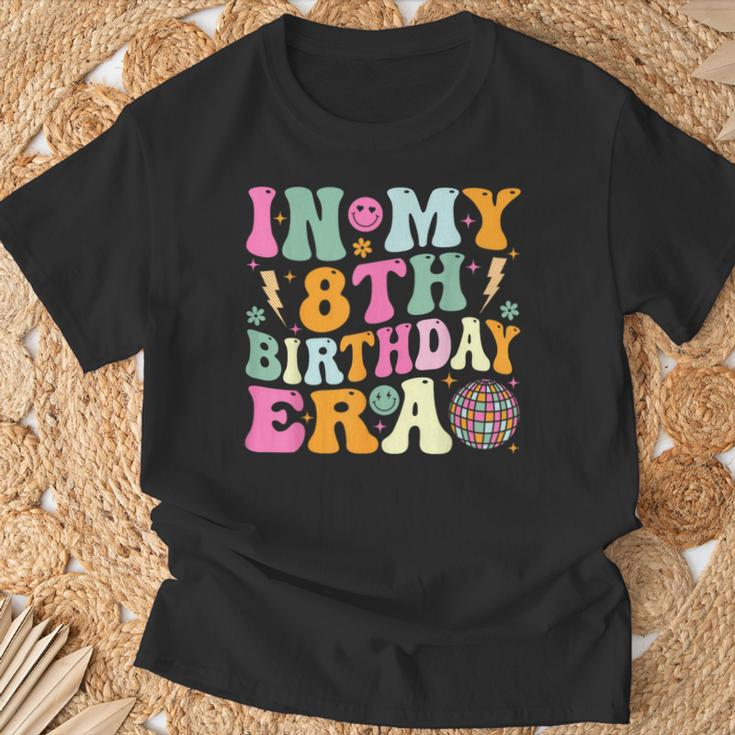 Groovy In My 8Th Birthday Era Eight 8 Years Old Birthday T-Shirt Gifts for Old Men