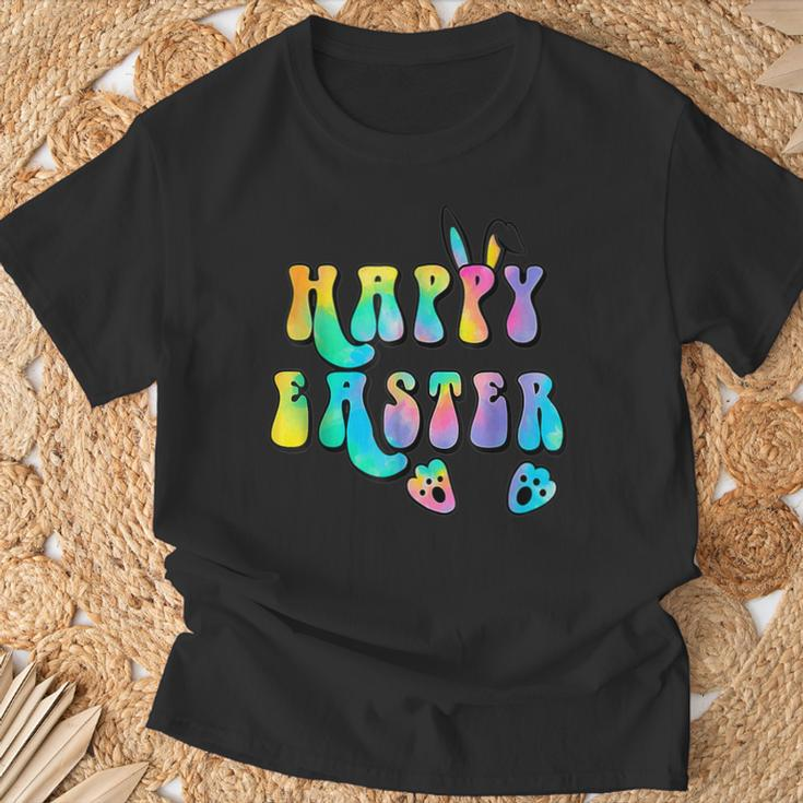 Groovy Bunny Tie Dye Happy Easter Cute Easter Day Rabbit T-Shirt Gifts for Old Men