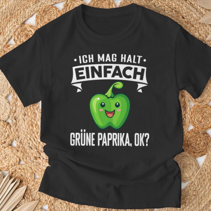 Grüne Paprika Ich Mag Halt Einfach Grüne Paprika T-Shirt Geschenke für alte Männer