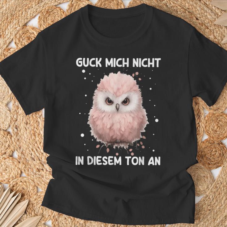 Guck Mich Nicht In Diesem Ton An Annervt Vogel T-Shirt Geschenke für alte Männer