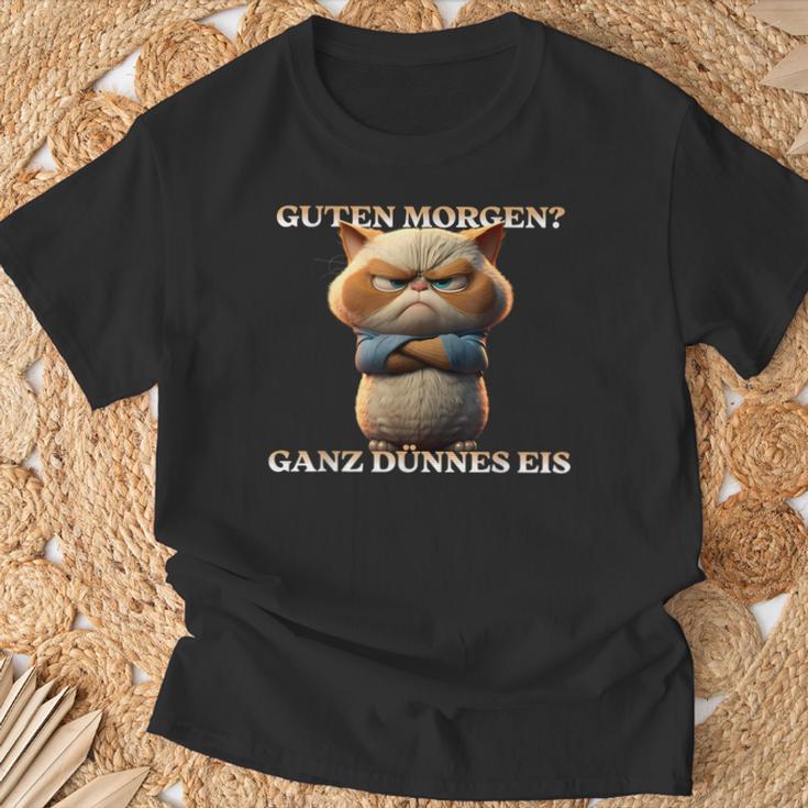 Guten Morgen Ganz Thin Ice Guten Morgen Ganz Thin Ice Black T-Shirt Geschenke für alte Männer