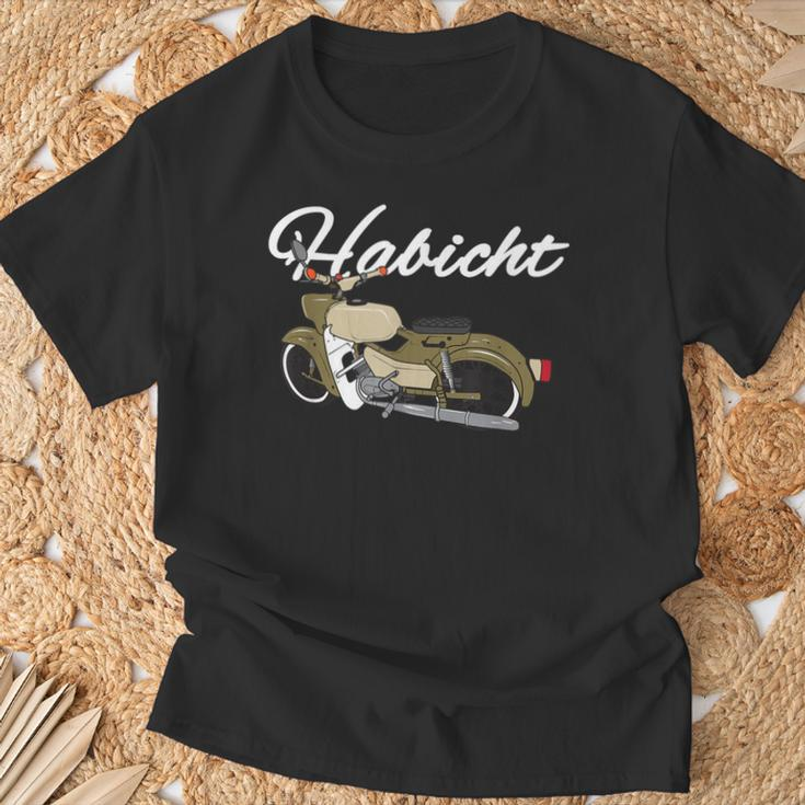 Habicht Motorrad Vintage Design Schwarzes T-Shirt, Retro Biker Tee Geschenke für alte Männer