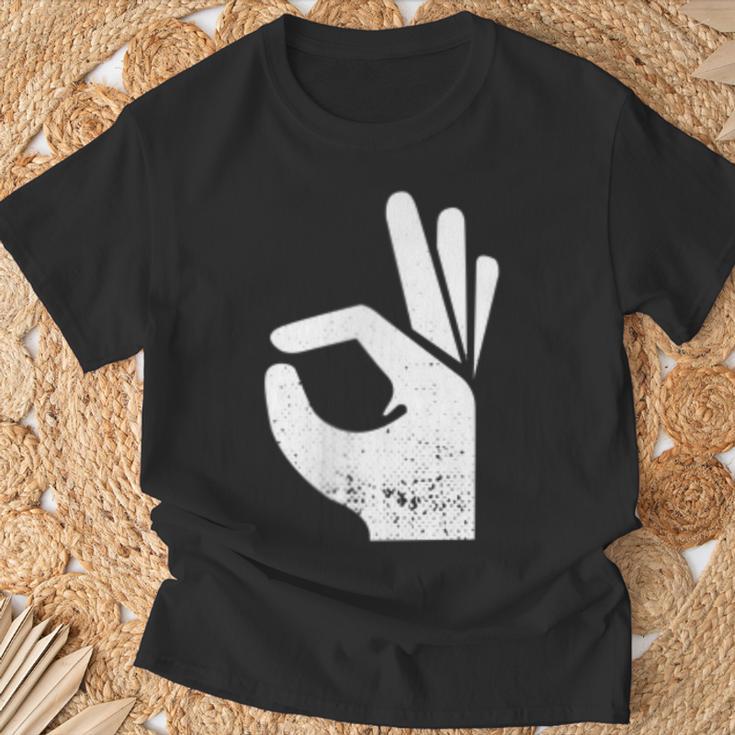 Handsign Reinguckt Reingeschaut Meme T-Shirt Geschenke für alte Männer