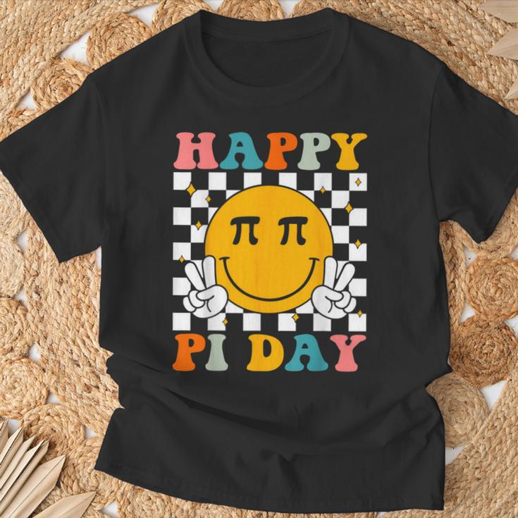 Happy Pi Day Retro Smile Face Math Symbol Pi 314 T-Shirt Gifts for Old Men