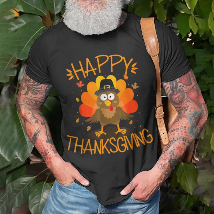 Happy Thanksgiving Turkey Happy Family Dinner Turkey Day T-Shirt Gifts for Old Men