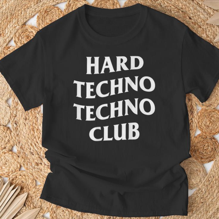 Hard Techno Techno Club X Raver Rave Party Outfit Backprint T-Shirt Gifts for Old Men