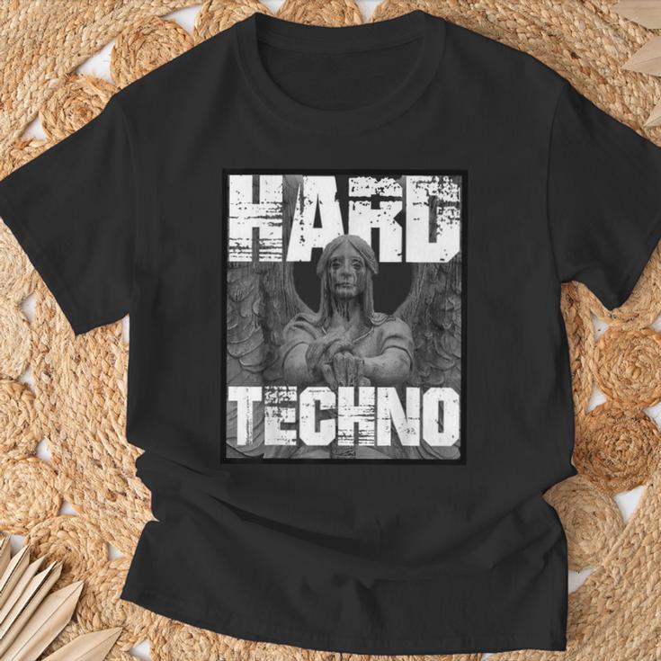 Hard Techno Rave Angel Statue S T-Shirt Geschenke für alte Männer