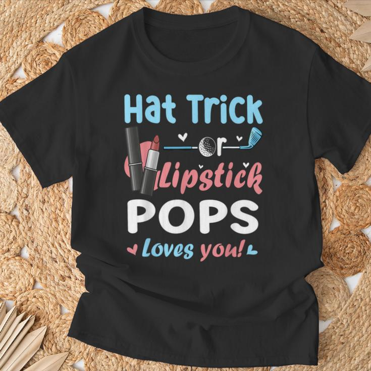 Hat Trick Or Lipstick Pops Loves You Gender Reveal T-Shirt Gifts for Old Men
