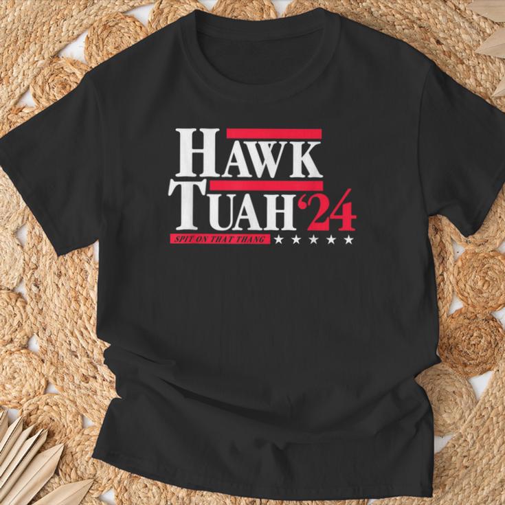 Hawk Tuah 24 Spit On That Thang Election T-Shirt Gifts for Old Men