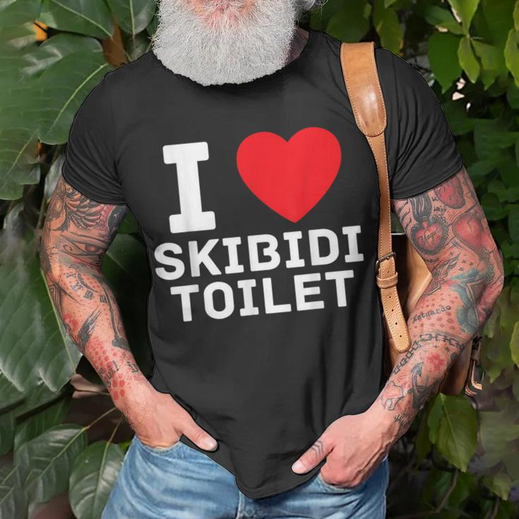 I Heart Skibidi Toilet I Love Skibidi Toilet T-Shirt Gifts for Old Men
