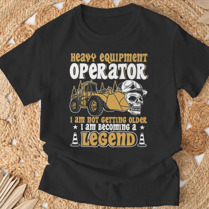 Heavy Equipment Operator Legend Occupation T-Shirt Gifts for Old Men
