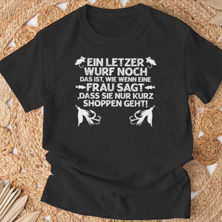 Herren Angeln I Lustiger Spruch Fischer Angel-Zubehör Papa Opa Cool T-Shirt Geschenke für alte Männer