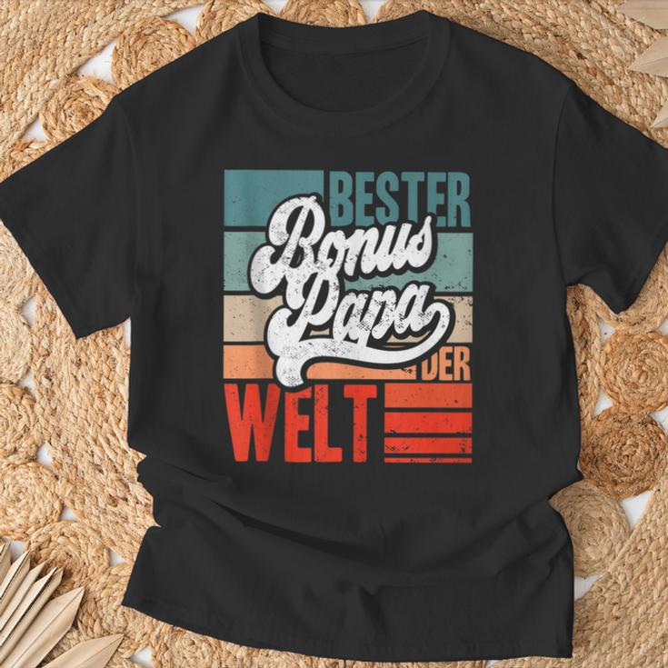 Herren Bester Bonus-Papa Der Weltintage Stiefvater Spruch Lustig T-Shirt Geschenke für alte Männer