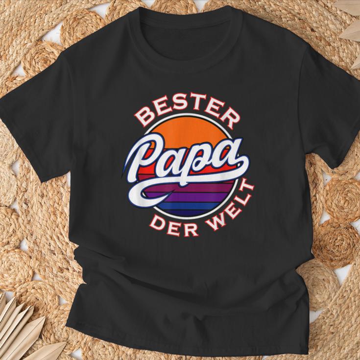 Herren Bester Papa Der Welt 1Atertag -Atertagsgeschenk T-Shirt Geschenke für alte Männer