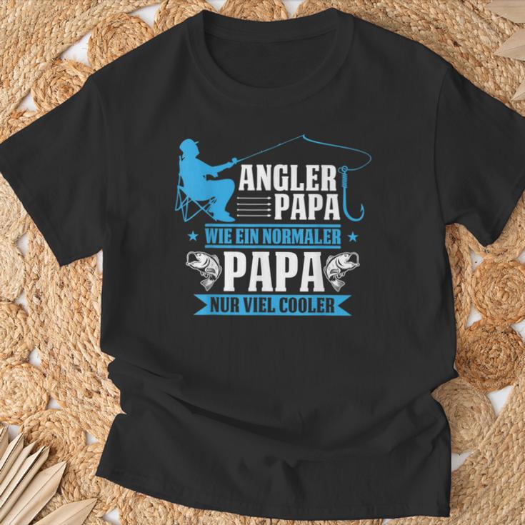 Herren Cooler Angler Papaater Fischen Angelnatertag Spruch T-Shirt Geschenke für alte Männer