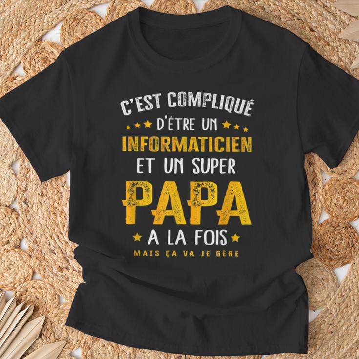 Herren Papa Informatiker Geschenk Lustig Humoratertag T-Shirt Geschenke für alte Männer