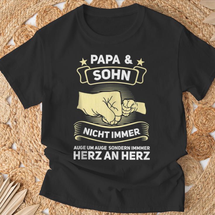 Herren Papa Sohn Familie T-Shirt Geschenke für alte Männer