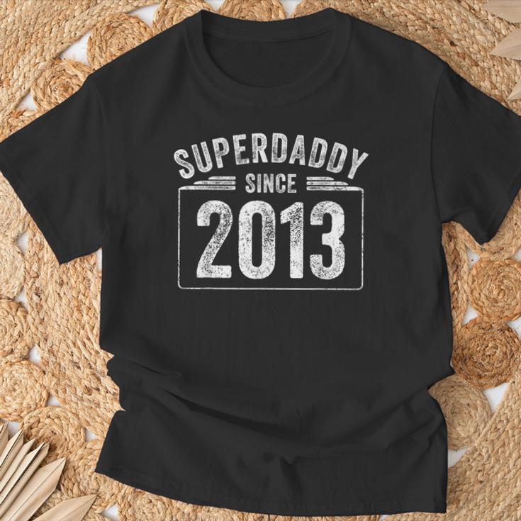 Herren Superdaddy Seit 2013 Ater Papa Geschenke Zumatertag T-Shirt Geschenke für alte Männer