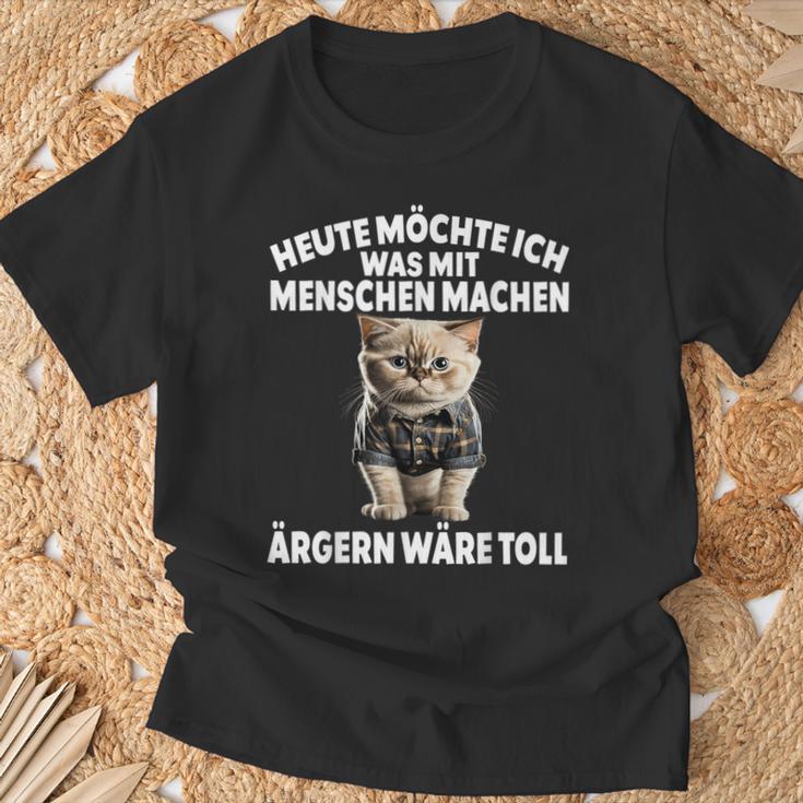 Heute Möchte Ich Was Mit Menschen Machen Ärgen Wäre Toll T-Shirt Geschenke für alte Männer