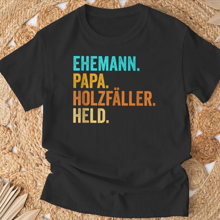 Holzfäller Papaater Holt Förster Wald Waldarbeiter Lustig T-Shirt Geschenke für alte Männer