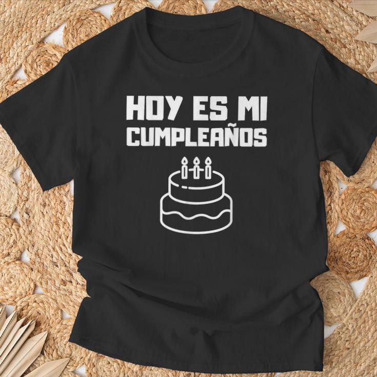 Hoy Es Mi Cumpleanos Spanish Mexican Playera Graphic T-Shirt Gifts for Old Men