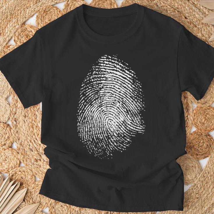 Huella Dactilar Grande Del Análisis De La Escena Del Crimen De Camiseta unisex Regalos para ancianos