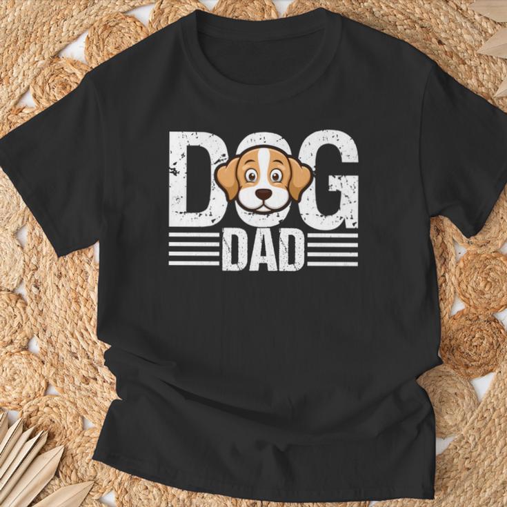 Hunde- Für Herren Hund Papa Pfotenabdruck Hundeliebhaber Herren Lustig T-Shirt Geschenke für alte Männer