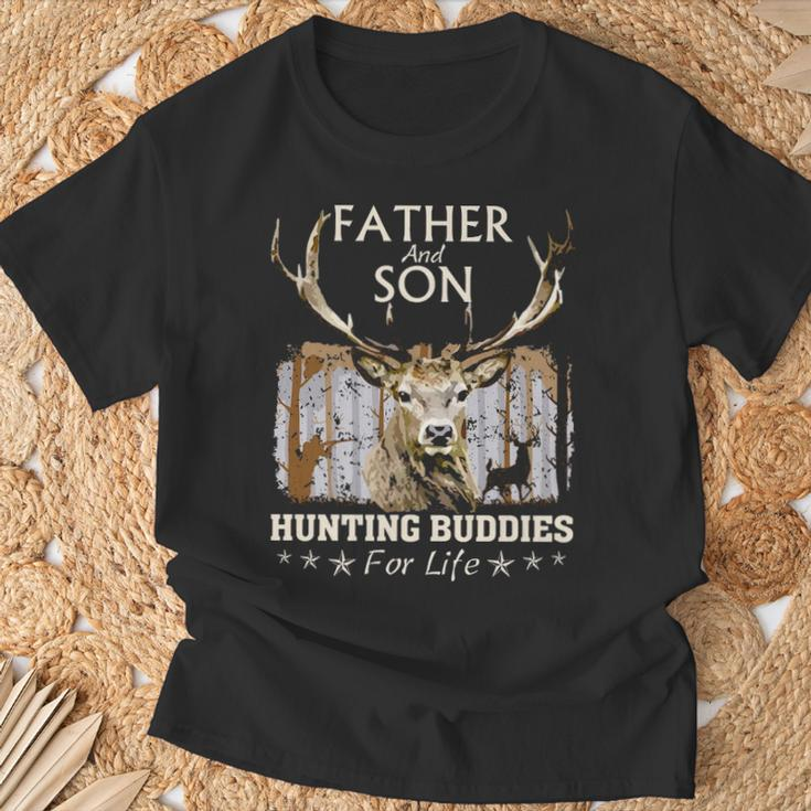 Hunting For Father And Son Hunting Buddies Hunters T-Shirt Gifts for Old Men