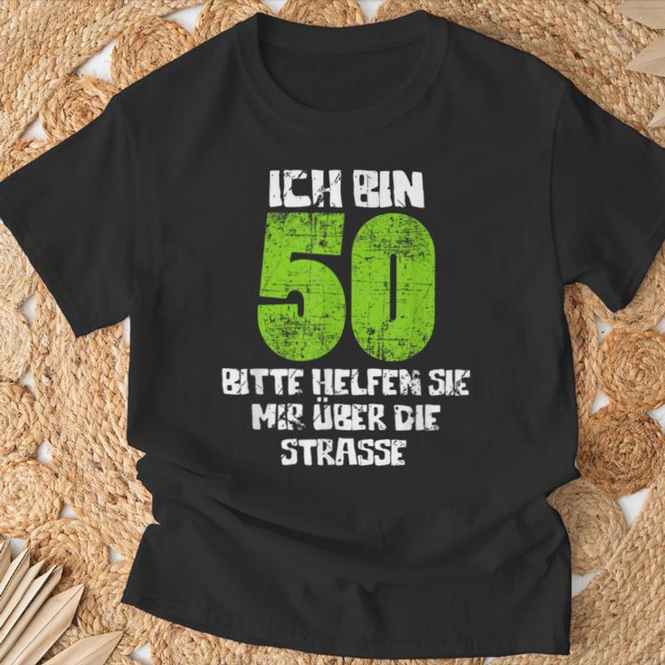 Ich Bin 50 Bitte Helsie Mir Über Die Straße T-Shirt Geschenke für alte Männer