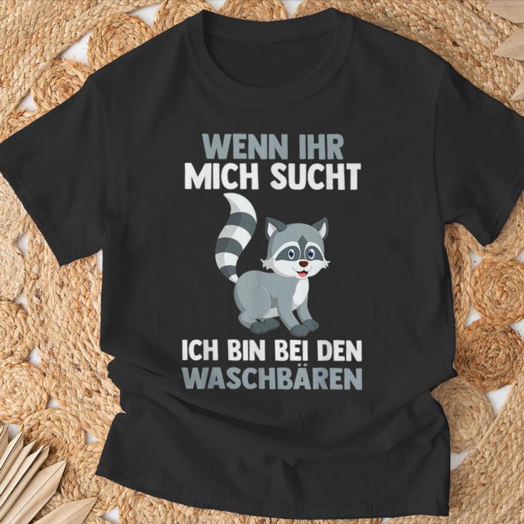 Ich Bin Bei Den Raccoon T-Shirt Geschenke für alte Männer