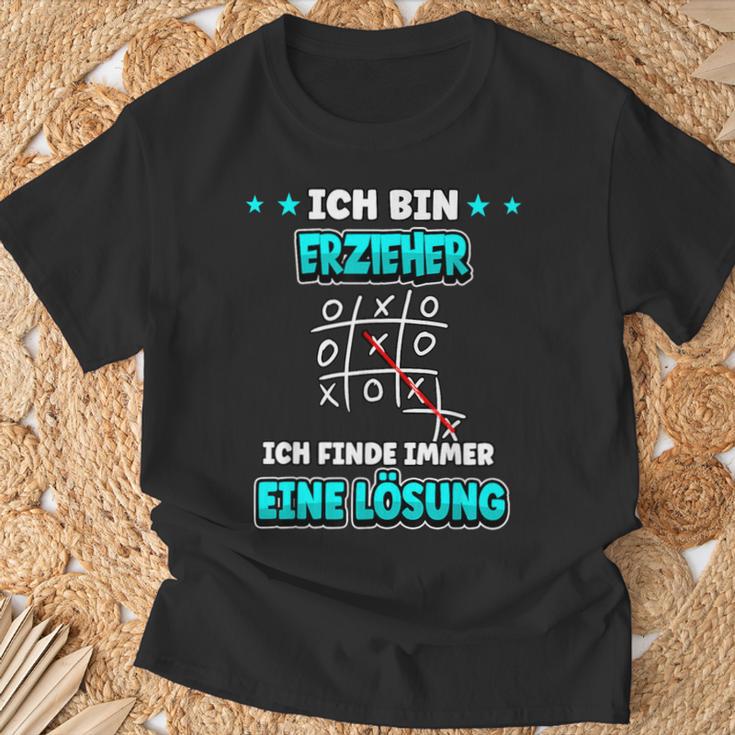 Ich Bin Erzieher Ich Findde Immer Eine Lösung Ich Bin Erzieher T-Shirt Geschenke für alte Männer