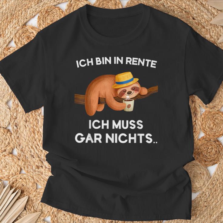 Ich Bin In Rente Muss Nix Mehr T-Shirt, Lustige Rentner Sprüche Geschenke für alte Männer