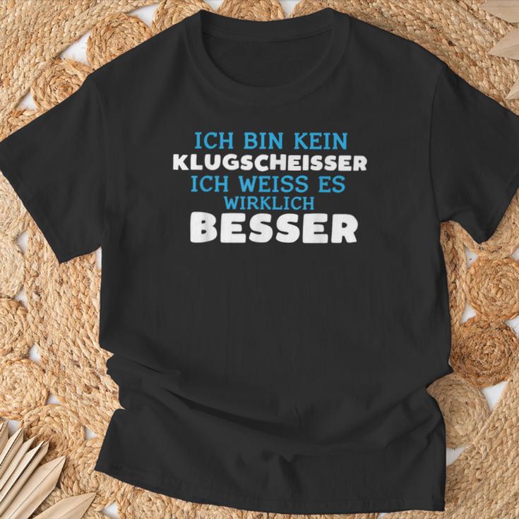 Ich Bin Kein Klugscheisser Ich Weiss Es Wirklich Besser Ich Weiß T-Shirt Geschenke für alte Männer