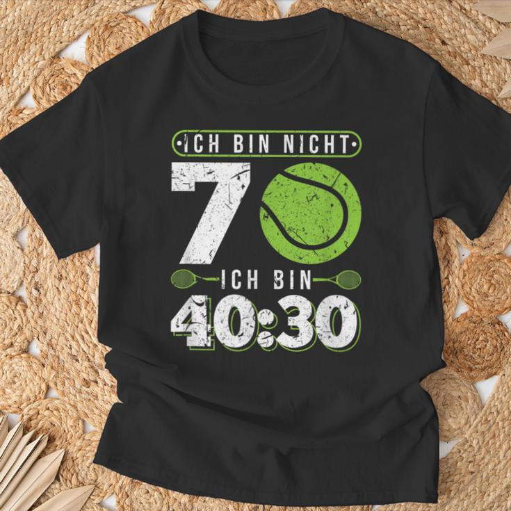Ich Bin Nicht 70 Jahre Tennis 70Th Birthday T-Shirt Geschenke für alte Männer