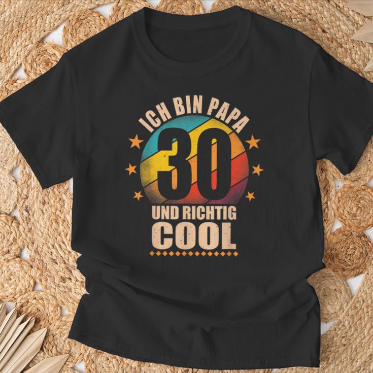 Ich Bin Papa 30 Und Richtig Cool T-Shirt Geschenke für alte Männer