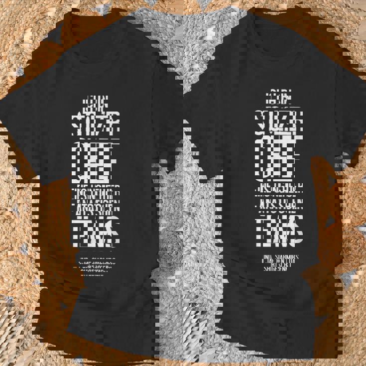 Ich Bin Stolzer Chef Eines Ungeheuer Fantastische Team T-Shirt Geschenke für alte Männer