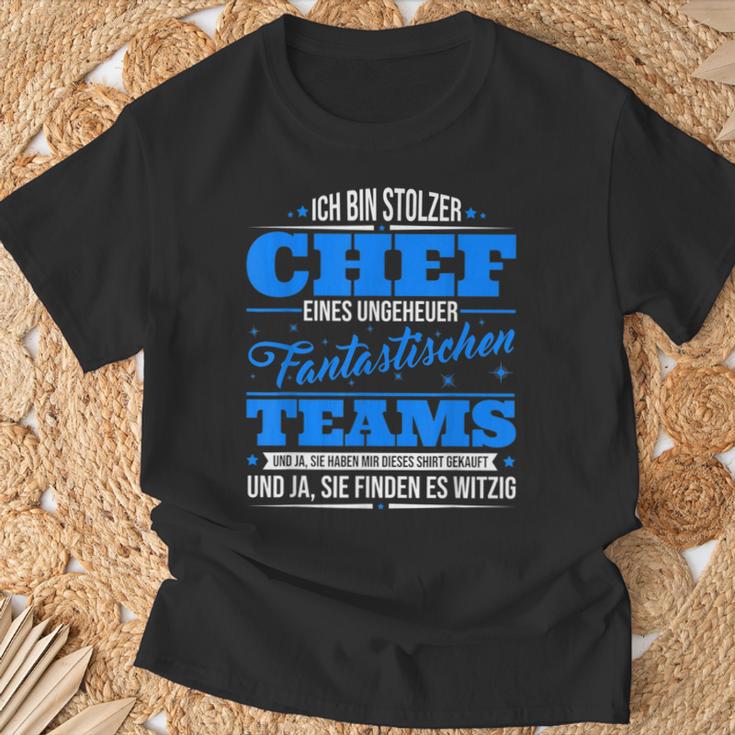 Ich Bin Stolzer Chef Eines Unheuer Fantastische Teams T-Shirt Geschenke für alte Männer