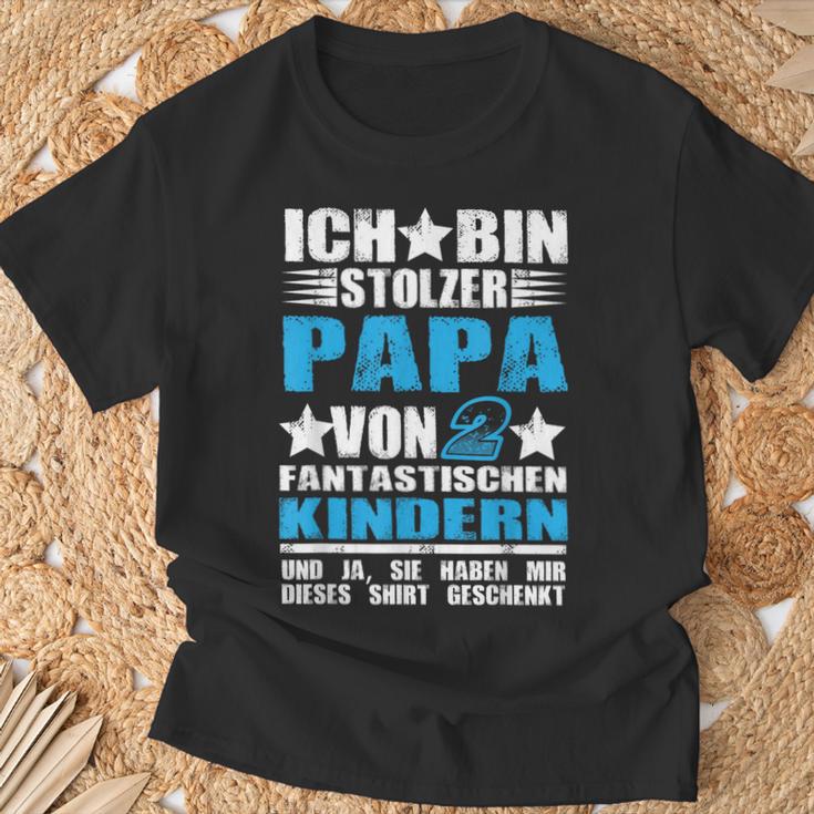 Ich Bin Stolzer Papaon 2 Fantastische Kinder T-Shirt Geschenke für alte Männer